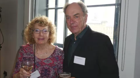 Alun and his sister Elaine at an event