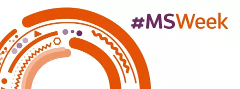 a logo showing MS WEEK