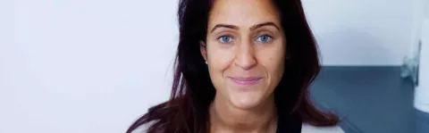 Lady smiling to represent how social care services have helped with her multiple sclerosis.
