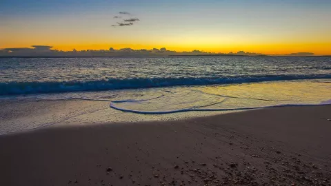 A photo of a Bournemouth beach sunset