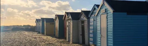 Photo: Chalets on Southwold beach