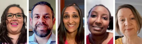 Composite image of people involved in co-production projects