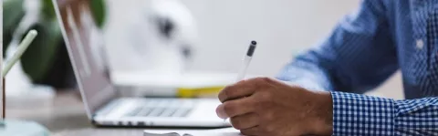Man writing 