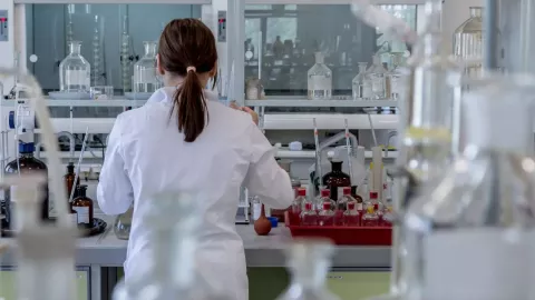 Researcher working in a laboratory